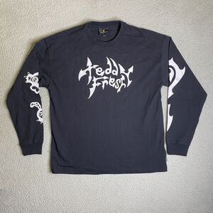 Teddy Fresh Shirt Mens Small Black Heavy Metal Graphic Print Snails Tee NWOT